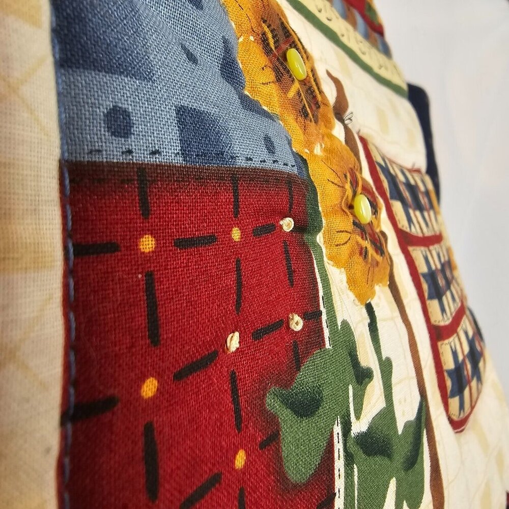 Handmade 2PC Pillowcase‎ Quilted Country Charm MFH Decor Leslie Black Cranston - Picture 12 of 16